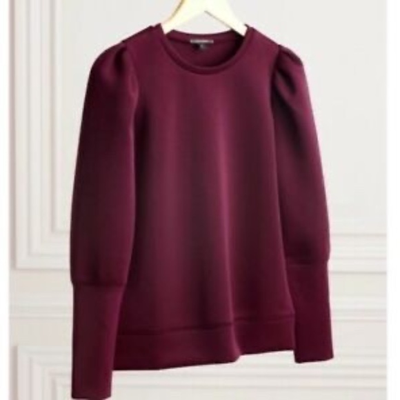 NWT Stella Dot Burgundy Neoprene Pullover - Picture 3 of 8